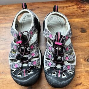 Keen Waterproof Sandals with Pink and Black Accents